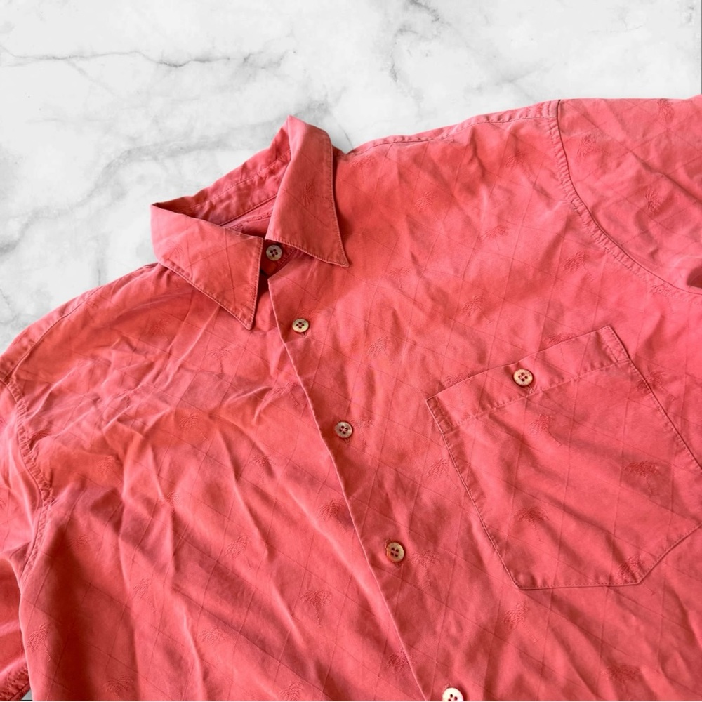 tori richard hawaiian shirt 100% Silk Red Camp Collar Men Size Medium